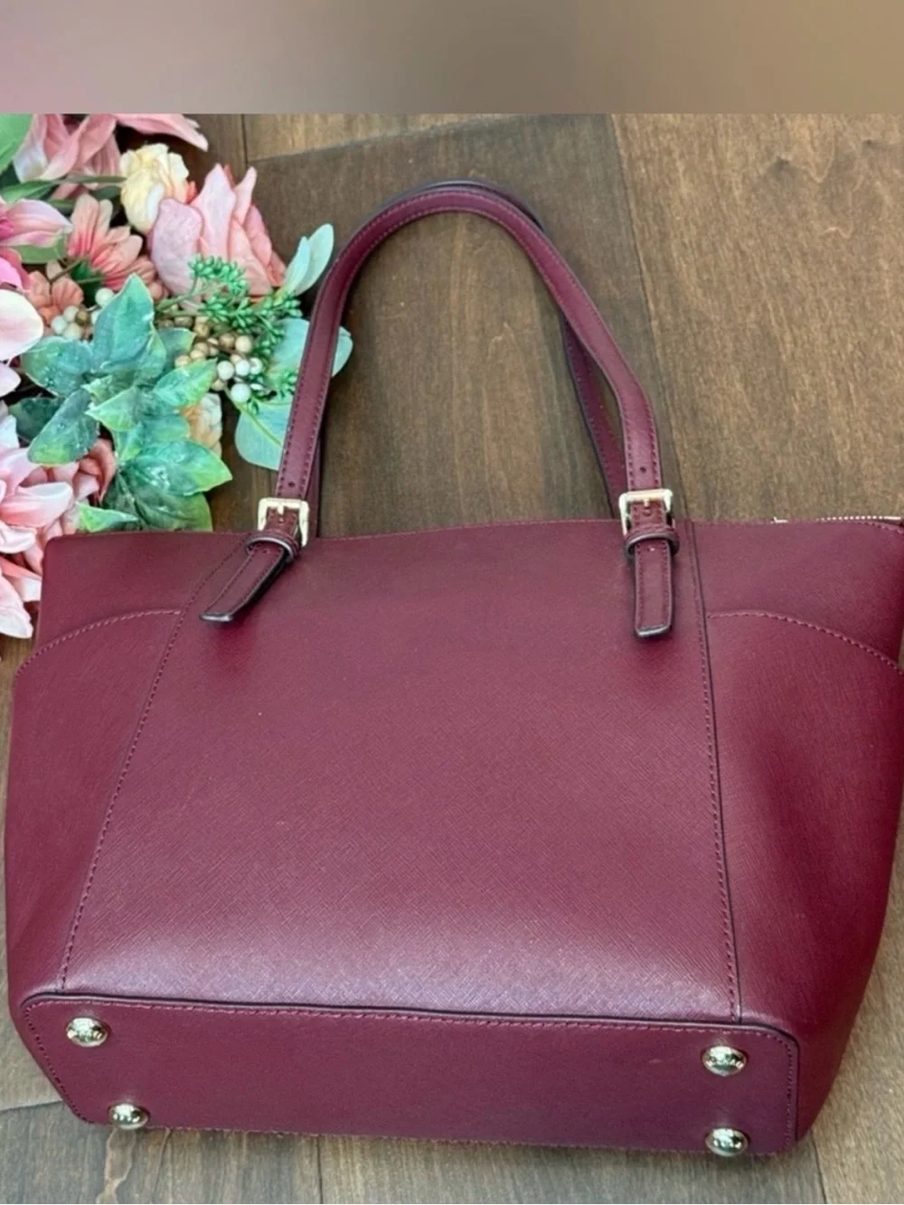Michael Kors Charlotte Saffiano Top Zip Tote Bag